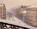 Bulevar Haussmann Nieve Gustave Caillebotte